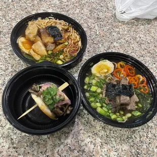 Wild Mushroon Bao, Korean BBQ ramen, short rib ramen