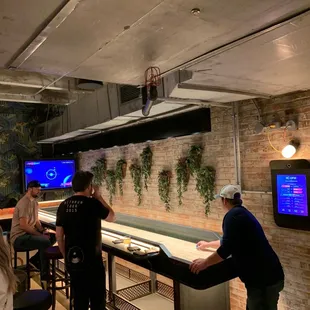 Competitive and drink friendly shuffleboard!