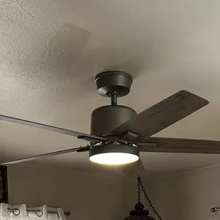 Our newly installed bedroom fan!