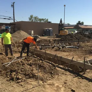 Roughing in electrical for a Burger King in Firebaugh