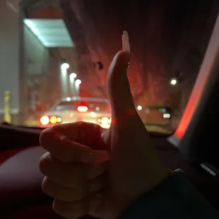 This is a picture of me giving a thumbs up