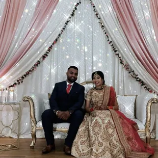 Our couple at there wedding Reception