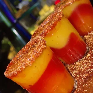 Chamoy Mango and Tajin Shooters
