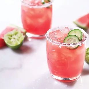 Cucumber Watermelon Margarita with Salt &amp; Lime