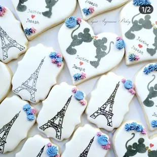 Disney in Paris Themed Sugar cookies