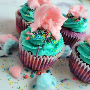 Cotton Candy Cupcakes