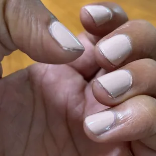 Regular polish manicure