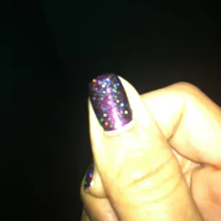 glitter shellac...my last color option as I was told they were out of the first two colors I picked.