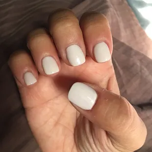 Powder overlay with gel polish