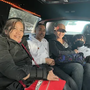 Noche Galacgac, Sabrina and husband Vincent Thomas &amp; son Ravin with Elema Trans and Tours Limousine service.  (Las Vegas visitors)