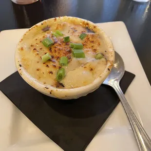 Cup of French onion soup