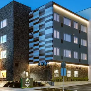 the exterior of the hotel