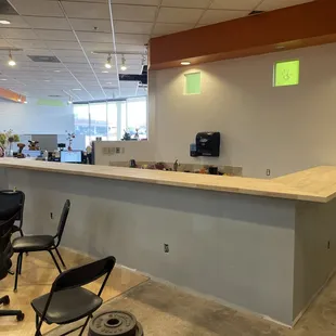 a view of the front desk