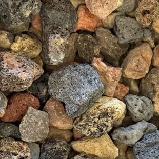 Rainbow lava rock- a beautiful blend of mocha (brown), red and black lava rock.