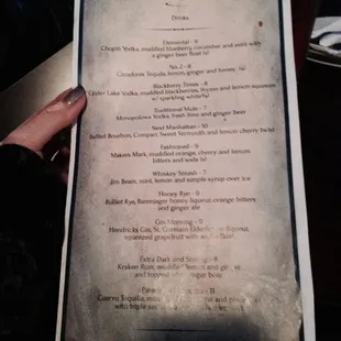 Specially drinks. The had goo beer specials when we were there as well