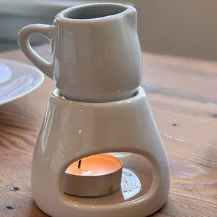 Heated syrup! So cute