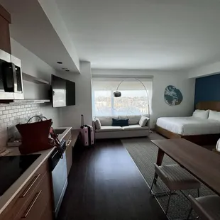 Two queen bed suite with kitchen.