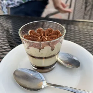 a dessert in a glass