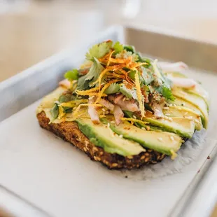 World famous avocado toast- a fan fave and biggest selling item.
