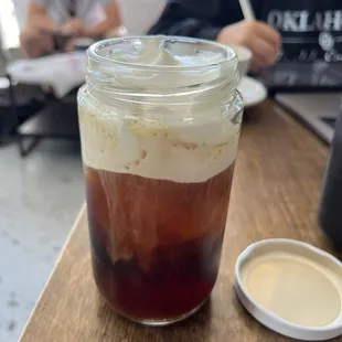 Cold brew with coconut cold foam