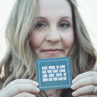 "Have pride in how far you have come and have faith in how far you can go."