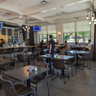 the dining area of a restaurant