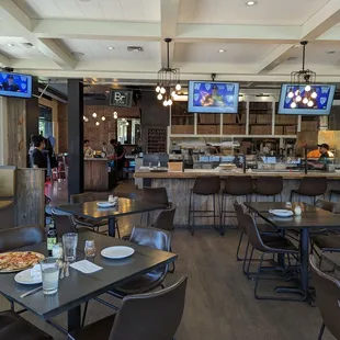 the dining area of a restaurant