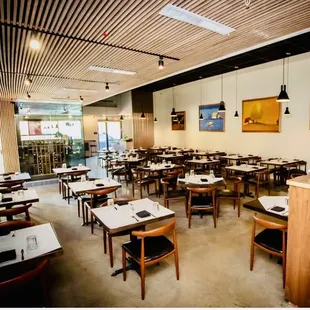 interior, sushi and sashimi