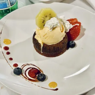 Chocolate Lava Cake with Ice Cream