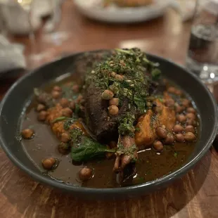 Lamb shank. The best lamb dish I've ever had by a long shot.