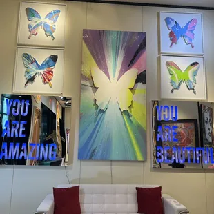 Inside artwork display