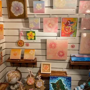 Selection of original art from Ana Lucia Gardeazabal, Jenna Wellein, and others seen during 6/25/2023