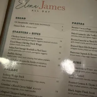 A pics of some of the menu, but you can also view it on their website