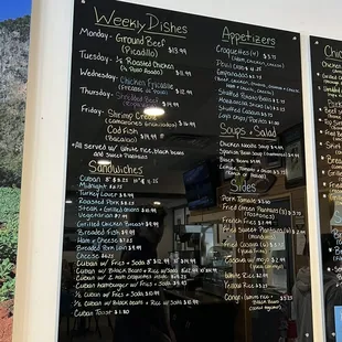 menu board