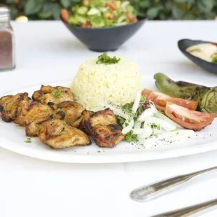 Chicken Kabob Combo plate