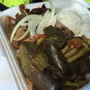 Pinakbet and fried pork