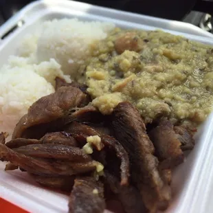 Fried pork w mongo beans