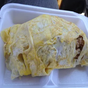 Pork adobo fried rice omelette