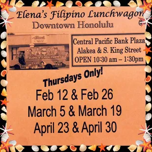Schedule Twice a Month in Downtown Honolulu