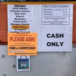 Menu as of 6/2/2021
