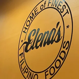 Sign on wall