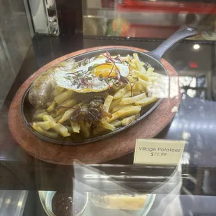 Village potatoes in the cafe