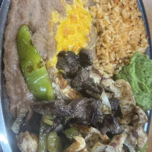 Fajitas: steak and chicken