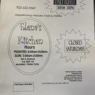 MENU FRONT