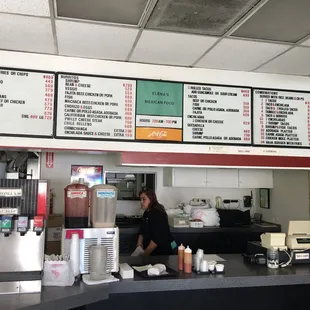 A standard menu.