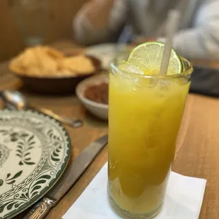 Aqua Fresca $8 fresh squeezed orange