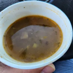 Complimentary soup.