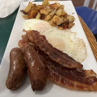 2 Eggs Any Style with Meat Breakfast