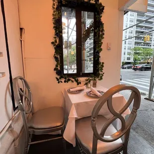 Outside seating