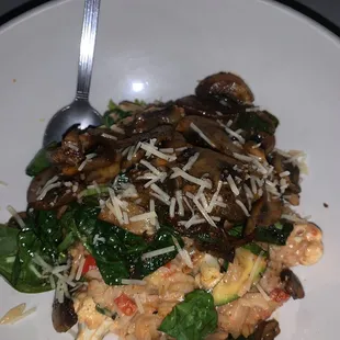 Manitaria over Cretan risotto